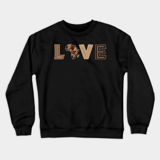 I love Africa I love with heart Crewneck Sweatshirt